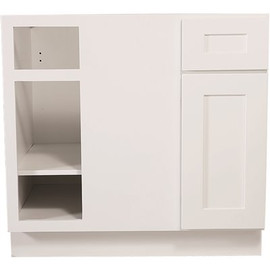 Design House Brookings Plywood Assembled Shaker 36x34.5x24 in. 1-Door 1-Drawer Blind Base Kitchen Cabinet in White