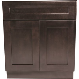 Design House Brookings Plywood Assembled Shaker 33x34.5x24 in. 2-Door 1-Drawer Base Kitchen Cabinet in Espresso