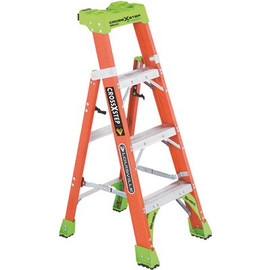 Louisville Ladder 4 ft. Fiberglass Cross Step Ladder, 300 lbs. Load Capacity Type IA Duty Rating