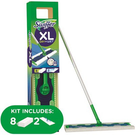Swiffer Sweeper Dry and Wet XL Sweeping Starter Kit (1-Sweeper, 10-Refills; 8 Dry - 2 Wet)