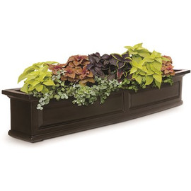 Mayne Nantucket 60 in. x 11.5 in. Self-Watering Espresso Polyethylene Window Box