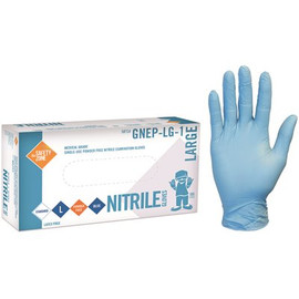 THE SAFETY ZONE Small Thick Blue Nitrile Exam Gloves (100 Gloves/Box)