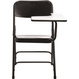 National Public Seating 5200 Series Black Tablet Arm 18-Gauge Steel Folding Chair, Grey Nebula Left Arm (2-Pack)