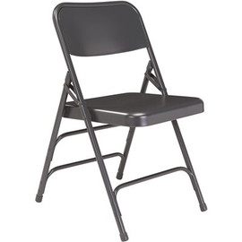 National Public Seating Blue Metal Stackable Folding Chair (Set of 4)