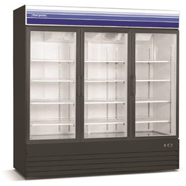 Norpole 78 in. W 53 cu. ft. 3-Door Commercial Freezerless Refrigerator in Black