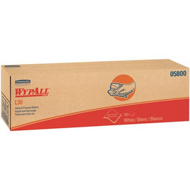 WYPALL L30 White Strong and Soft Wipes DRC Towels (100-Sheets/Pop-Up Box, 8-Boxes/Case, 800 Wipes/Case)