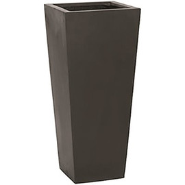 Vasesource 16 in. x 20 in. Matte Black Fiberstone Rectangular Planter