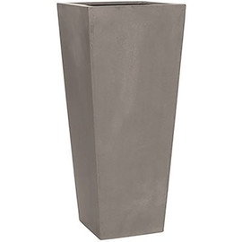 Vasesource 16 in. x 20 in. Matte Gray Fiberstone Rectangular Planter