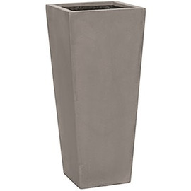 Vasesource Cube 20 in. x 20 in. Matte Gray Fiberstone Square Cube Planter