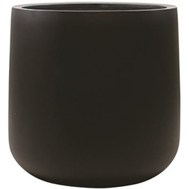 Vasesource Cube 16 in. x 16 in. Matte Black Fiberstone Square Cube Planter