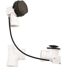 Westbrass 27 in. Sch. 40 PVC Cable Drive Bath Waste, Matte Black Westbrass 27 in. Sch. 40 PVC Cable Drive Bath Waste, Matte Black