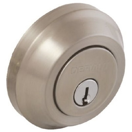 Defiant Satin Nickel Low Profile Single Cylinder Deadbolt