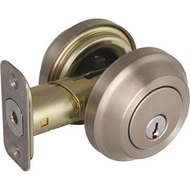 Defiant Satin Nickel Low Profile Double Cylinder Deadbolt