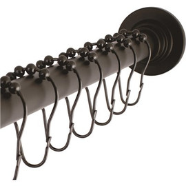 Kingston Brass Classic 60 in. to 72 in. Fixed Shower Rod with Hooks in Oil Rubbed Bronze