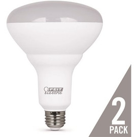 Feit Electric 65-Watt Equivalent BR40 E26 LED Flood Light Bulb Daylight (5000K) (2-Pack)