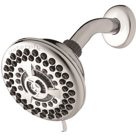 Waterpik 9-Spray 4.5 in. Single Wall Mount 1.8 GPM Fixed Shower Head in Chrome