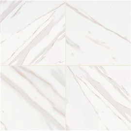 MSI Pietra Calacatta 24 in. x 24 in. Matte Porcelain Marble Look Floor and Wall Tile (16 sq. ft./Case)