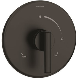 Symmons Dia Shower Valve Trim in Matte Black (Valve not Included)