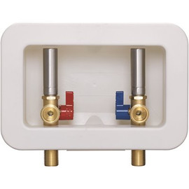 HOMEWERKS Washing Machine Box with 1/2 in. MIP and 1/2 in. SWT x 3/4 in. MHT Dual Stainless Steel Water Hammer Arrestor