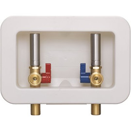 HOMEWERKS Washing Machine Box with 1/2 in. MIP and 1/2 in. SWT x 3/4 in. MHT Dual Stainless Steel Water Hammer Arrestor