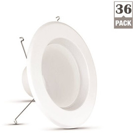 5/6 in. 75W Equivalent Daylight (5000K) CEC Integrated LED Retrofit White Recessed Light Trim Downlight (36-Pack)