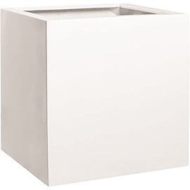Vasesource 27 in. x 13 in. Black Tapered Fiberstone Square Planter/Pot