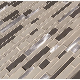 MSI Urbanka Interlocking 12 in. x 12.5 in. Mixed Glass Metal Look Wall Tile (15 sq. ft./Case)