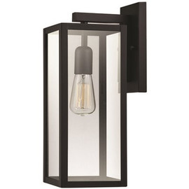 Globe Electric Hurley 1-Light Black Outdoor Wall Lantern Sconce