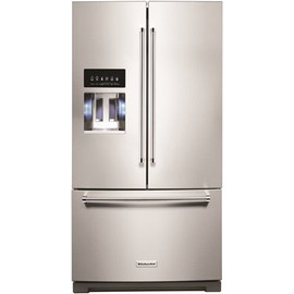 KitchenAid 27 cu. ft. French Door Refrigerator in PrintShield Stainless with Exterior Ice and Water