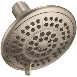 Delta 5-Spray Patterns 4.3 in. Wall Mount Fixed Shower Head in Stainless
