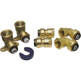 Tectite 1/2 in. Brass Push-To-Connect Shower/Tub Installation Kit