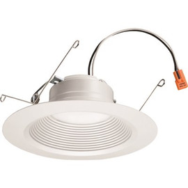 Lithonia Lighting Contractor Select E-Series 5/6 in. 3000K Soft White Integrated 835 Lumen LED Recessed Retrofit Baffle Trim