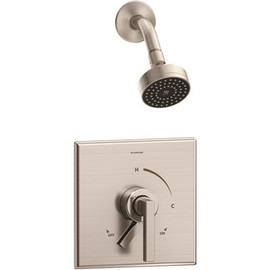 Symmons Duro Single Handle 1-Spray Shower Trim with Secondary Volume Control in Satin Nickel - 1.5 GPM (Valve not Included)