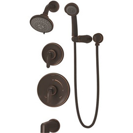 Symmons Elm 2-Handle Wall-Mounted Tub and Shower Trim with Hand Shower in Seasoned Bronze (Valves not Included)