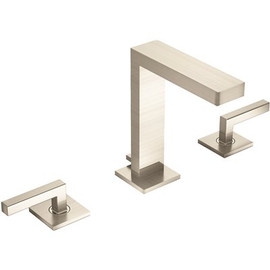 Symmons Duro 8 in. Widespread 2-Handle Bathroom Faucet with Drain Assembly in Brushed Nickel