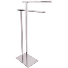 Kingston Brass European Pedestal Bath Towel Rack in Polished Chrome
