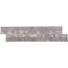 LPNLMGLAGRY624 Glacial Grey Spliface Ledger Panel 6 in. x 24 in. Textured Marble Wall Tile (60 sq. ft./Pallet)