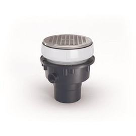 Zurn EZ PVC Round Slab on Grade Drain with 6 in. Stainless Steel Strainer and 4 in. Outlet