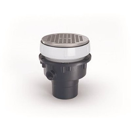 Zurn EZ PVC Slab on Grade Round Drain with 5 in. Nickel Bronze Strainer and 4 in. Outlet