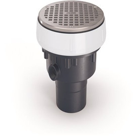 Zurn 6in. Round Slab on Grade Floor Drain Features Nickel Bronze Strainer and PVC Body with 2in.x3in. Solvent Weld Connection