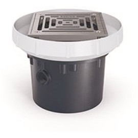 Zurn 6 in. Square Slab on Grade Features Stainless Steel Strainer and Abs Body Floor Drain