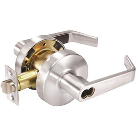 Yale Grade 1 Satin Chrome Classroom Function Cylindrical Handleset, SFIC Cylinder Prep, Less Cylinder