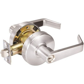 Yale Satin Chrome Augusta Trim, Schlage C Keyway Storeroom Handleset