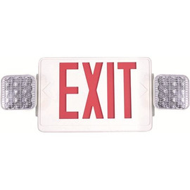 Commercial Electric Combo 14-Watt Equivalent Integrated LED White Exit Sign and Emergency Light with Ni-Cad 9.6-Volt Battery