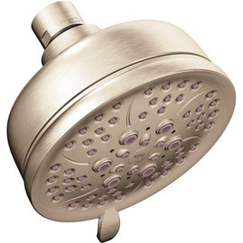 CLEVELAND FAUCET GROUP CFG 4-Spray 4.3 in. Single Wall Mount Fixed Adjustable Shower Head in Brushed Nickel