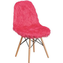 Flash Furniture Shaggy Dog Hot Pink Accent Chair