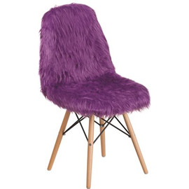 Flash Furniture Shaggy Dog Purple Accent Chair
