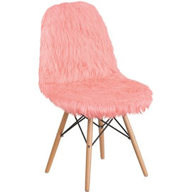 Flash Furniture Shaggy Dog Hermosa Pink Accent Chair