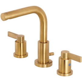 Kingston Brass Emilia 8 in. Widespread 2-Handle High-Arc Bathroom Faucet in Brushed Brass