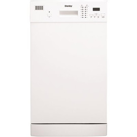 Danby 18 in. Front Control White Dishwasher with Stainless Steel Tub, 52 DB Danby 18 in. Front Control White Dishwasher with Stainless Steel Tub, 52 DB